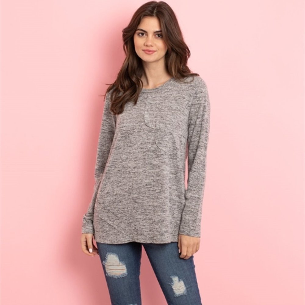Heather Grey Long Sleeve Shirt